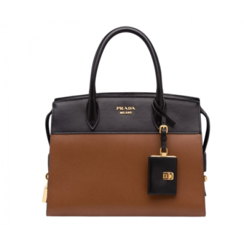 Bolso Prada Esplanade 1BA046 marrón y negro