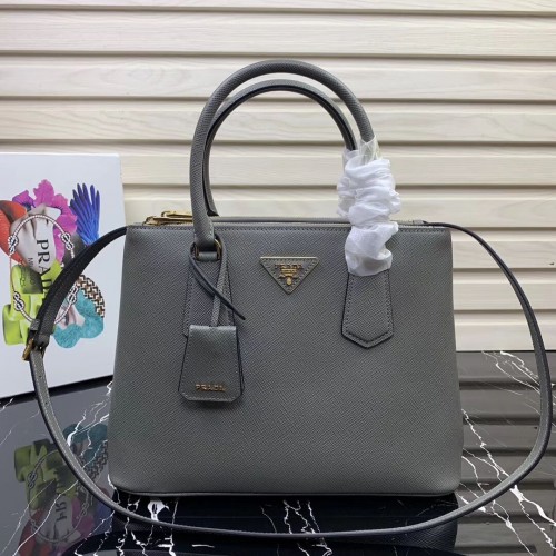 Bolso de piel Prada Galleria Saffiano 1BA232 Gris