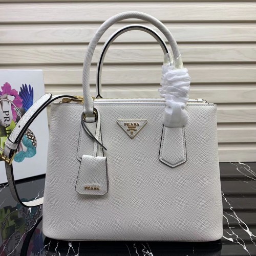 Bolso de piel Prada Galleria Saffiano 1BA232 Blanco