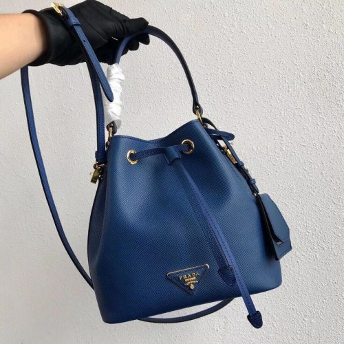 Bolso de piel Prada Galleria Saffiano 1BE032 Azul
