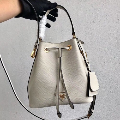 Bolso de piel Prada Galleria Saffiano 1BE032 Blanco