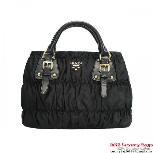 Prada Gaufre Bolso Tote De Tela BN1792 Negro