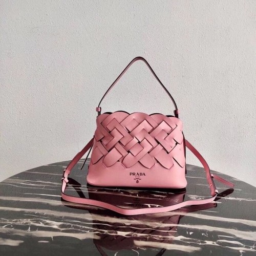 Prada Cuero Prada Tress Bolso 1BA290 rosa