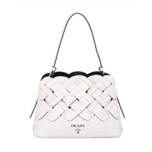 Prada Cuero Prada Tress Bolso 1BA290 blanco