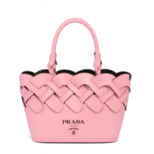 Prada Leather Tress Tote 1BG318 rosa