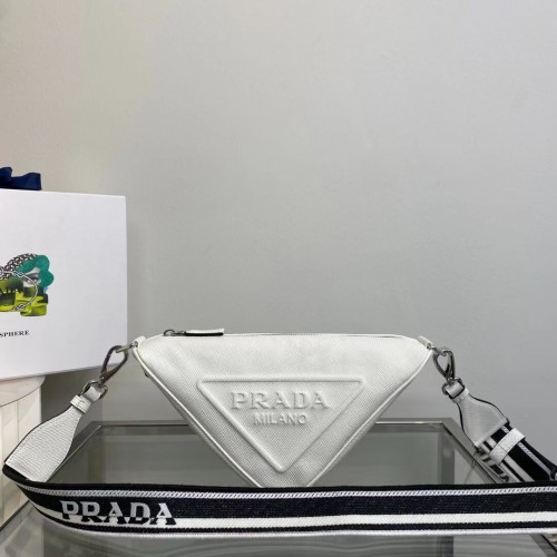 Prada Leather Triangle bandolera 2EV055 blanco