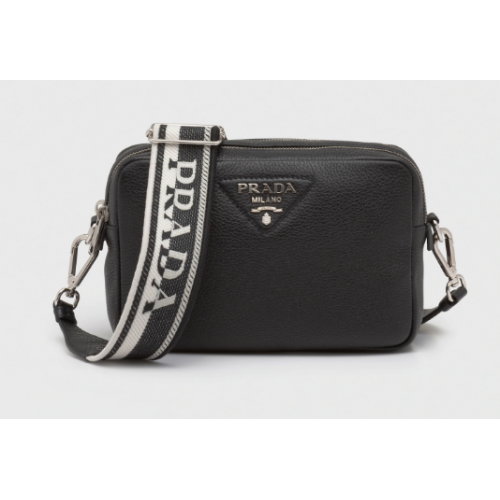 Prada Bolso de piel con bandolera 1BH082 negro