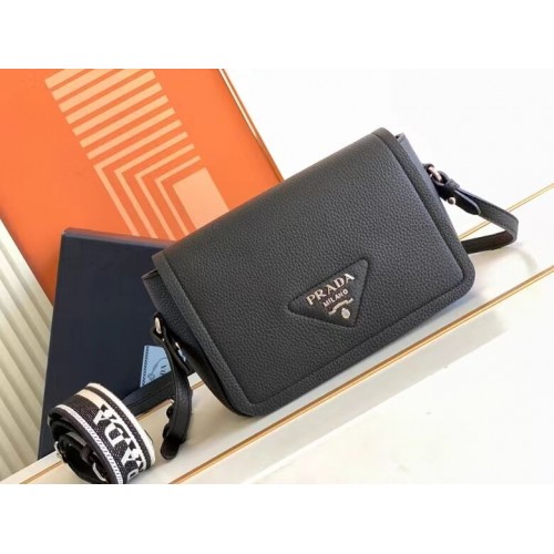 Prada Bolso de piel con bandolera 1DB443 negro