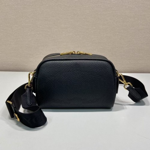 Prada Bolso de piel con bandolera 1DH781 negro