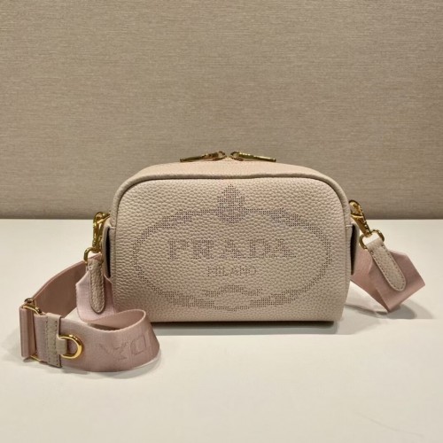 Prada Bolso de piel con bandolera 1DH781 rosa claro