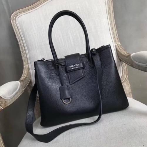 Prada Bolso de cuero 1BG148 negro