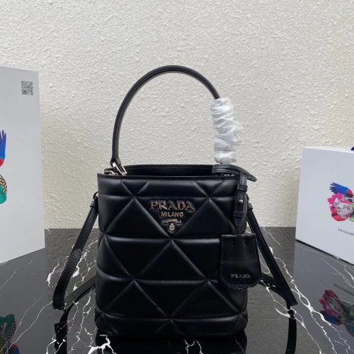 Prada Nappa Leather Prada Spectrum Tote 1BG319 negro