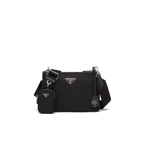 Bolso de hombro Prada Nylon Re-Edition 2000 1BH046 negro