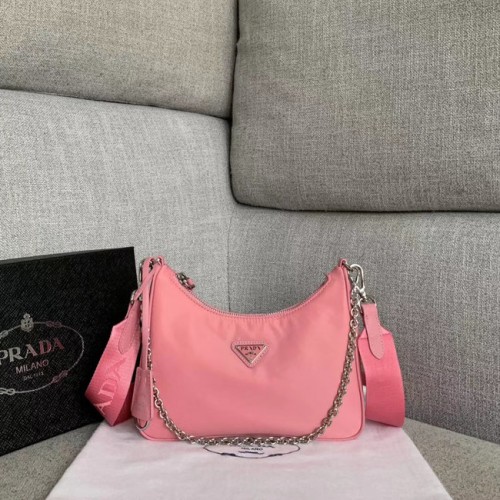 Prada Re-Edition 2005 bandolera de nylon 1BH204 rosa
