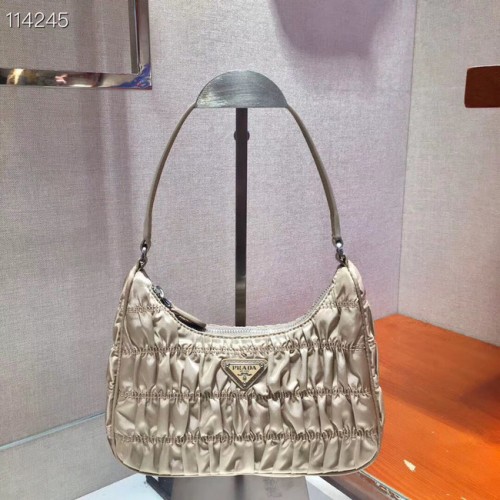 Minibolso Prada de nailon y piel Saffiano 1NE204 albaricoque