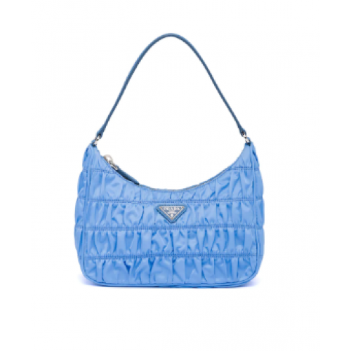 Minibolso Prada de nailon y piel Saffiano 1NE204 azul