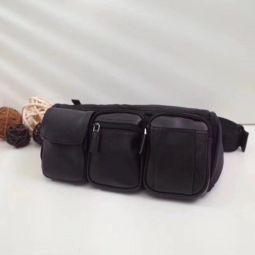 Riñonera Prada de nailon y piel VA0258 negro