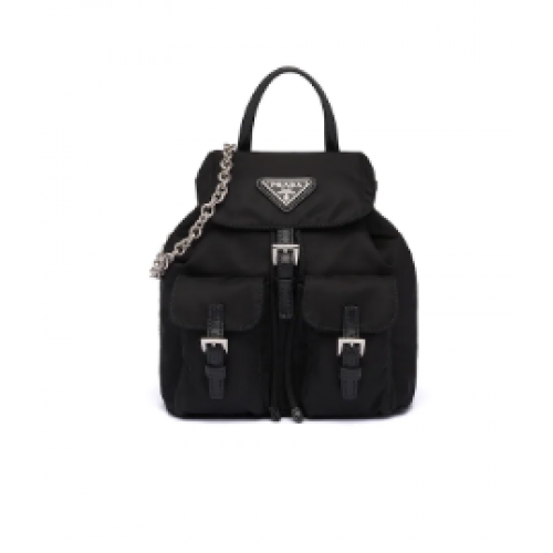 Minimochila de nailon Prada 1BH029 negro