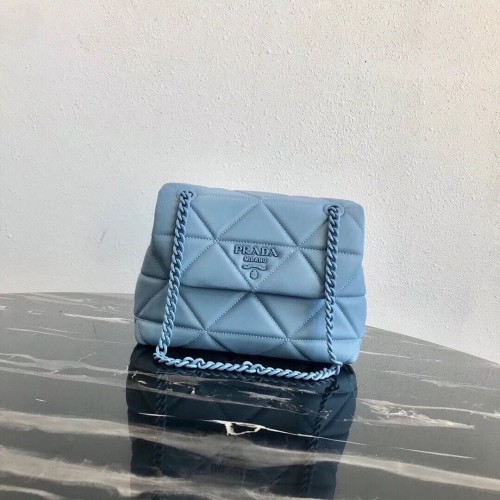 Bolso de hombro pequeño Prada Spectrum 1BD233 Azul