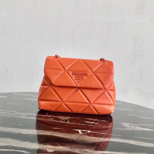 Bolso de hombro pequeño Prada Spectrum 1BD233 Naranja