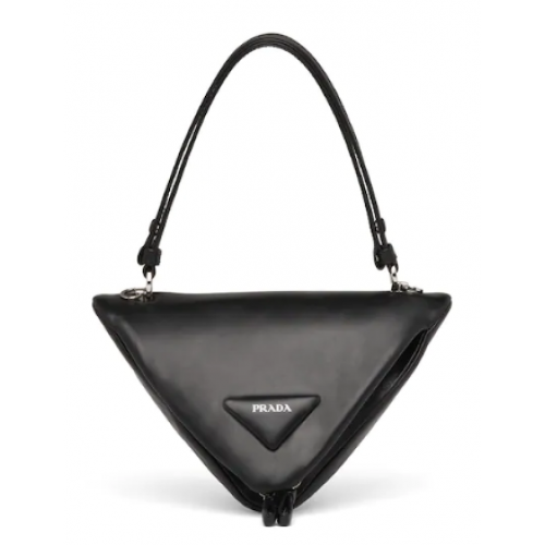 Prada Bolso de mano acolchado en piel de napa 3BA315 negro