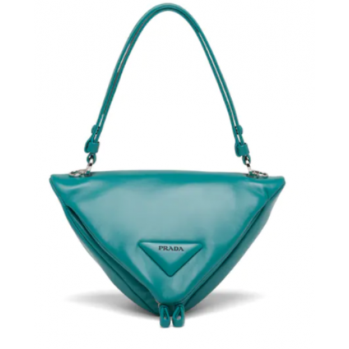 Prada Bolso de mano en napa acolchada 3BA315 azul