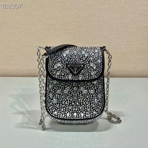 Prada Minibolso de cristal Prada 1BH185 negro