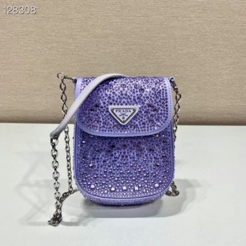 Prada Prada mini-bolso de cristal 1BH185 violeta