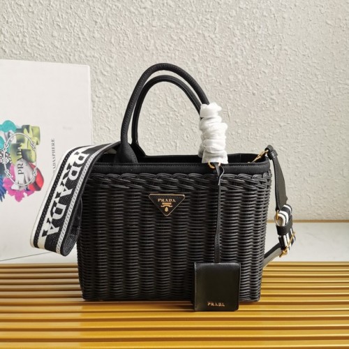 Bolso tote Prada Raffia 1BG835 negro