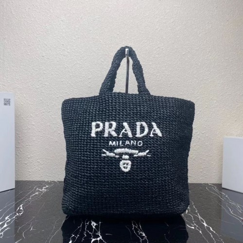 Bolso tote Prada Raffia 1NE229 negro