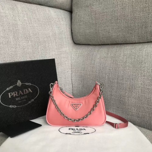 Prada Re-Edition 2005 bolso mini de nylon 1BH203 rosa