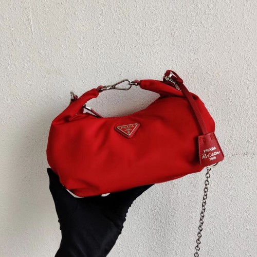 Prada Re-Edition 2005 bandolera de nylon 1BH172 rojo