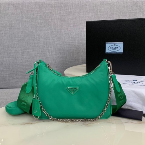 Prada Re-Edition 2005 bandolera de nylon 1BH204 verde