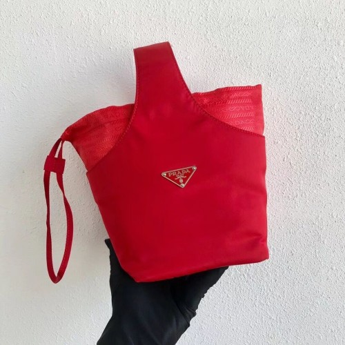 Bolso tote Prada Re-Edition nylon 1N1420 rojo