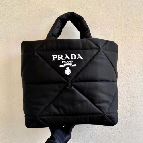 Bolso de hombro Prada Re-Nylon y piel Saffiano 2AG082 negro