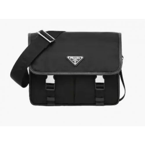Bolso de hombro Prada Re-Nylon y piel Saffiano 2VD769 negro