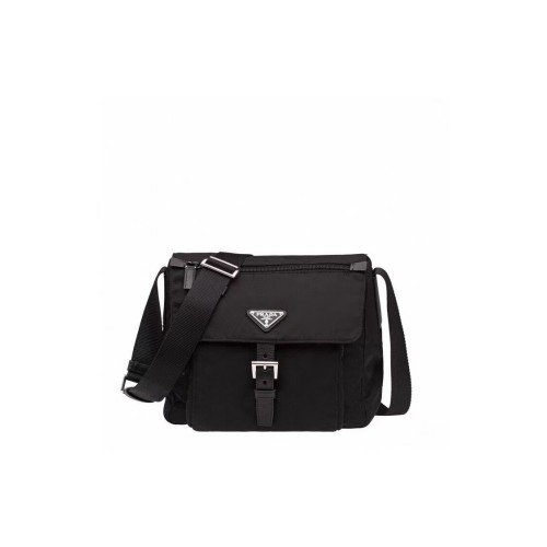 Bolso de hombro Prada Re-Nylon y piel Saffiano BD8994 negro