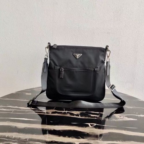 Bolso de hombro Prada Re-Nylon y piel Saffiano VA0715 negro