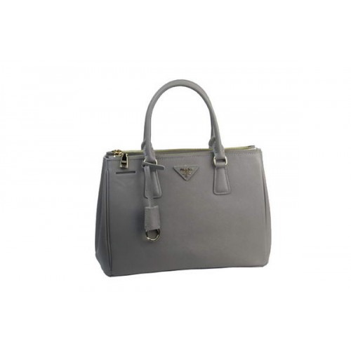 Prada Bolso tote de piel de becerro Saffiano BN2274 Gris