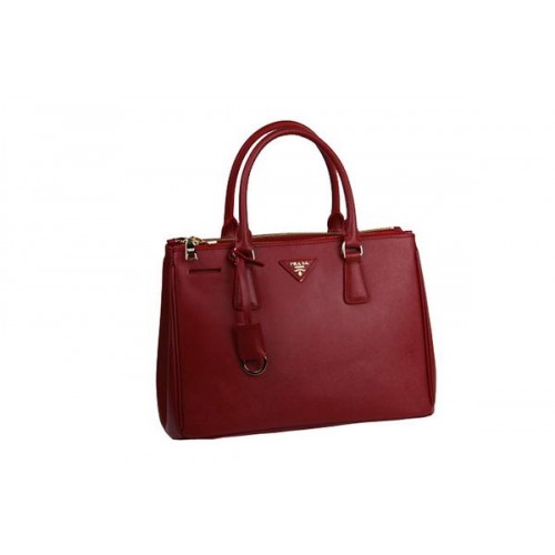 Prada Bolso tote de piel de becerro saffiano BN2274 Rojo
