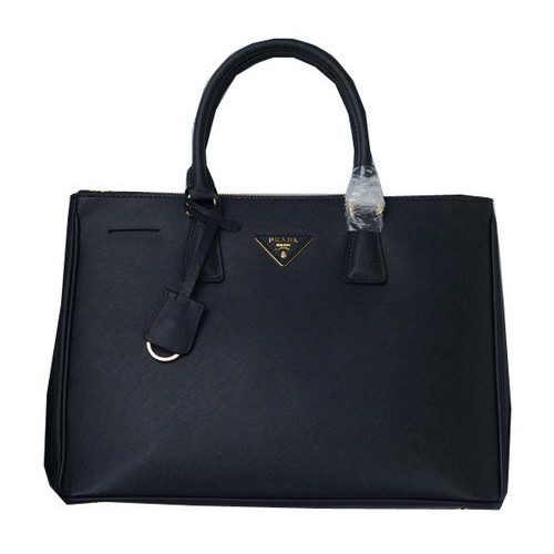 Prada Bolso tote de piel de becerro Saffiano PBN1786 Negro