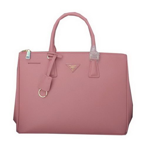 Prada Bolso tote de piel de becerro Saffiano PBN1786 Rosa claro