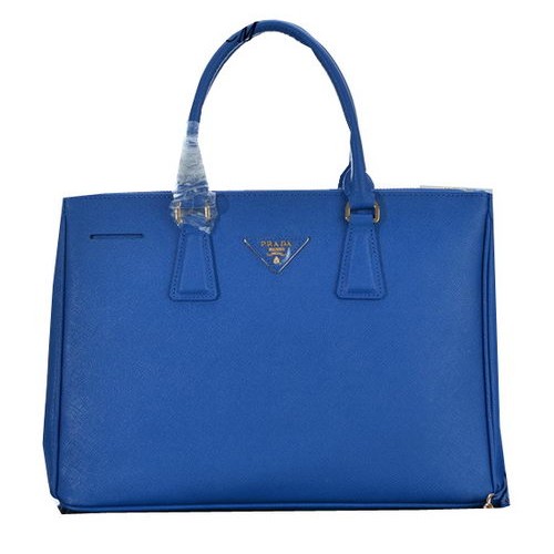 Prada Bolso tote de piel de becerro Saffiano PBN2274 Azul
