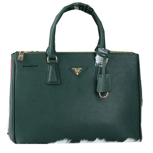 Prada Bolso tote de piel de becerro Saffiano PBN2274 Verde