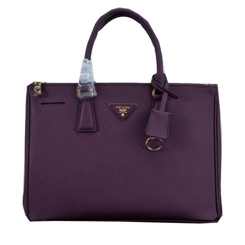 Prada Bolso tote de piel de becerro Saffiano PBN2274 Púrpura