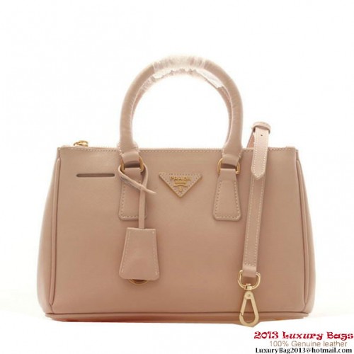 Bolso tote Prada de piel saffiano de 30 cm BN1801 Rosa claro