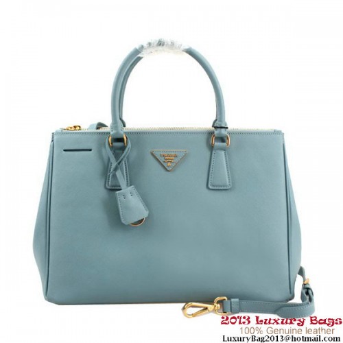 Prada Saffiano Leather 33CM Tote Bag BN2274 Azul claro