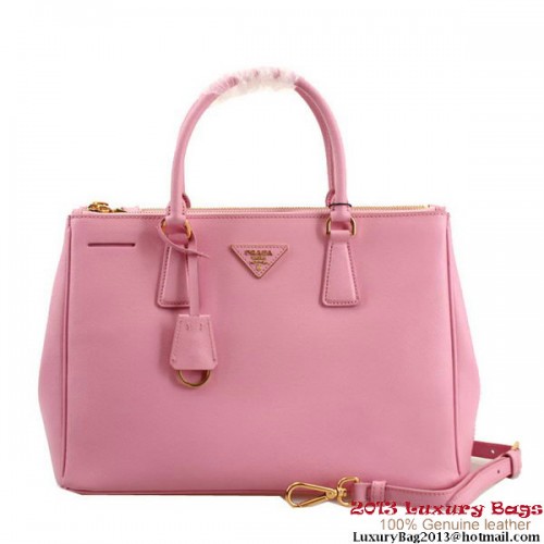 Prada Saffiano Leather 33CM Tote Bag BN2274 Rosa Claro