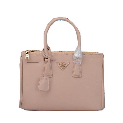 Bolso tote de piel saffiano Prada PBN1801 Rosa claro