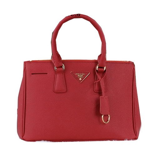 Prada Bolso tote de piel saffiano PBN1801 Rojo
